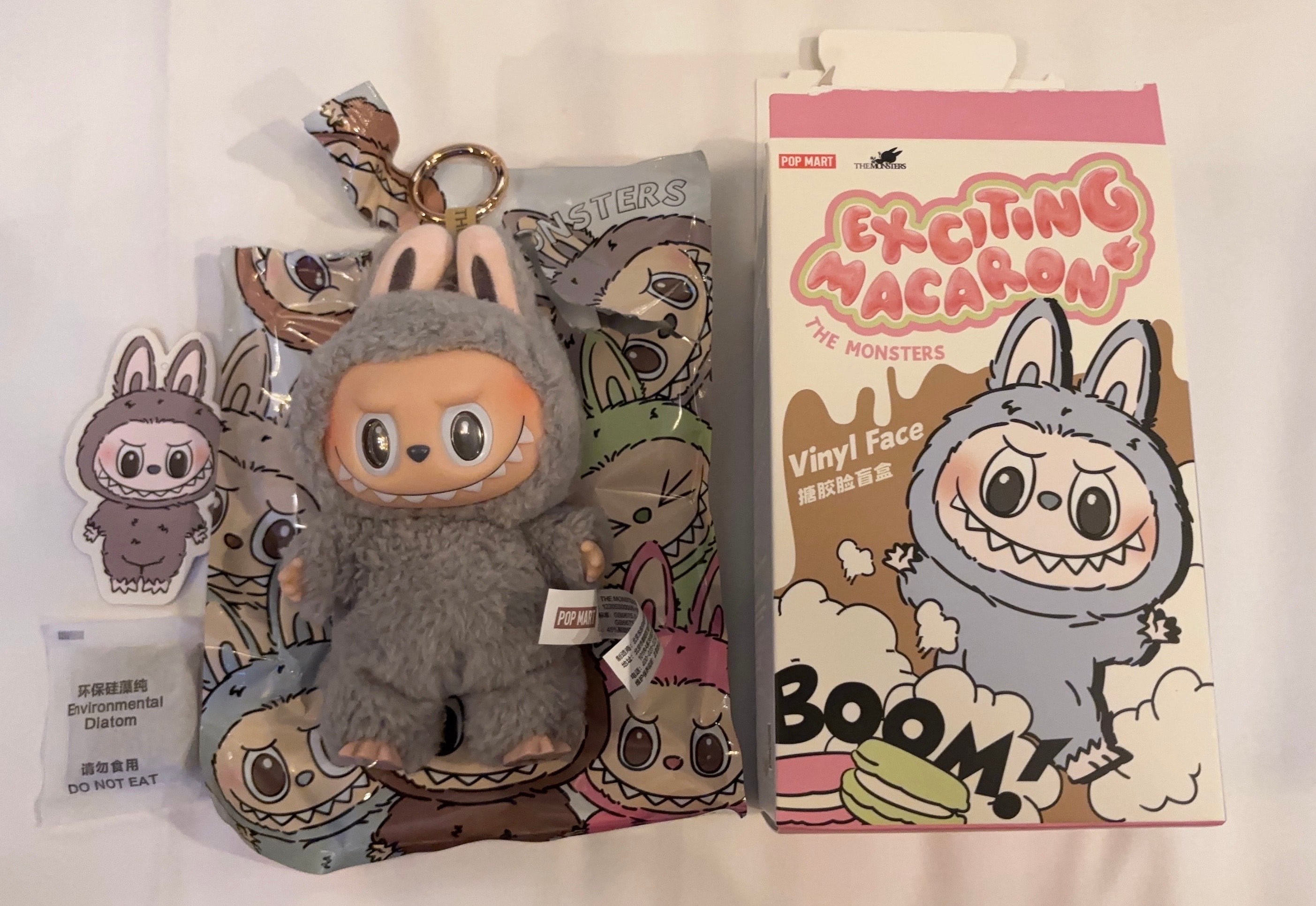 POP MART THE MONSTERS (LABUBU) Exciting Macaron Plush Series SESAME BEAN