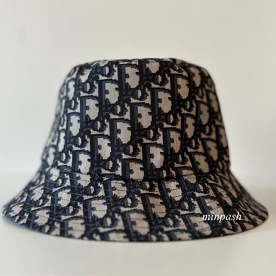 Dior REVERSIBLE TEDDY-D Small Brim Bucket Hat "Navy" 95TDD923A130_C563