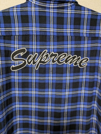 Supreme Arc Logo Quilted Flannel Shirt "Black"