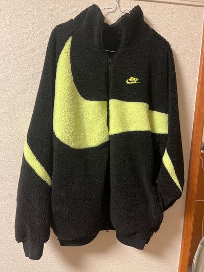 Nike Big Swoosh Reversible Boa Jacket"Black Neon"