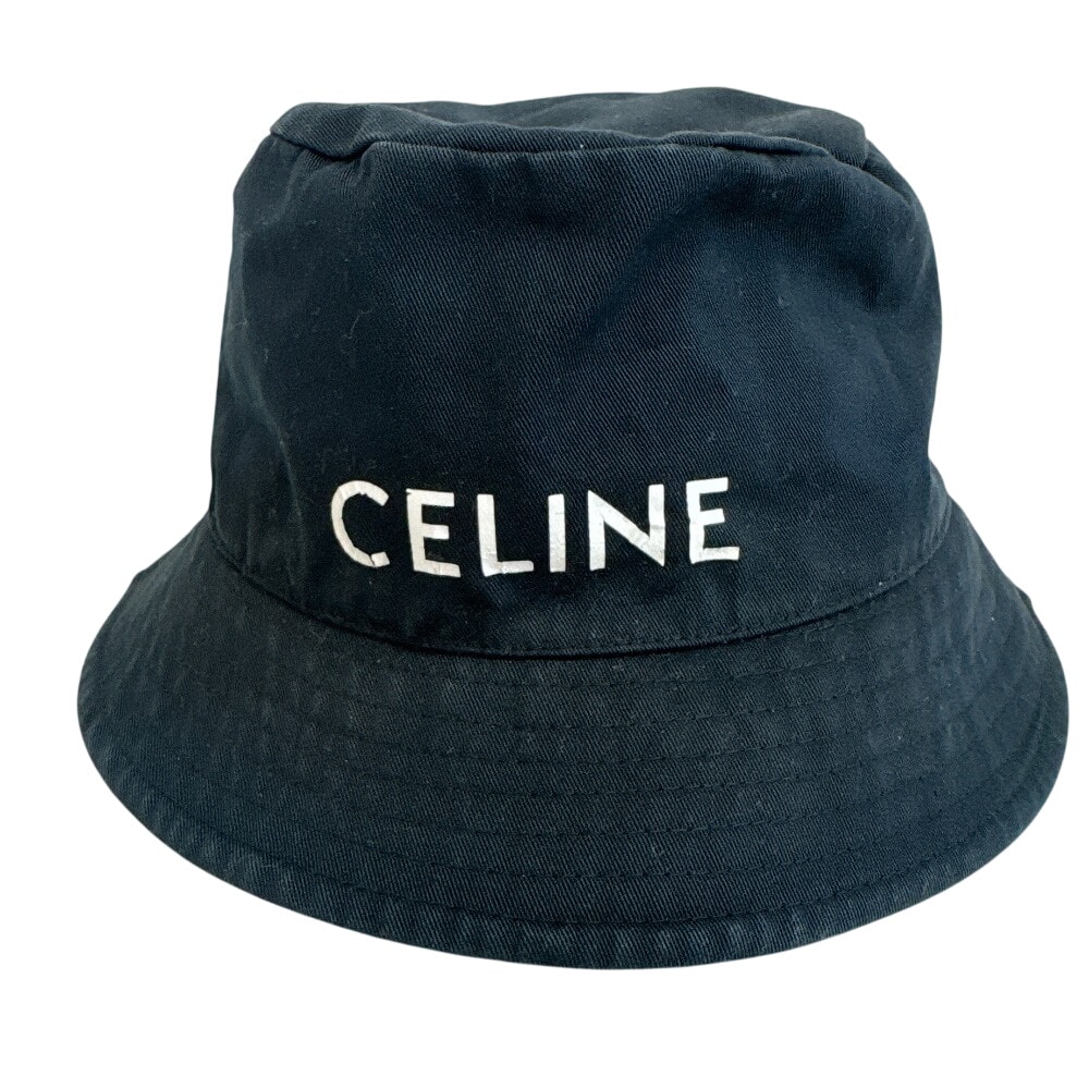 セリーヌ CELINE ハット ロゴ バケットハット 帽子 2AU5B968P ブラック