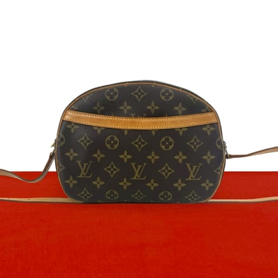 LOUIS VUITTON ルイヴィトン ブロワ モノグラム レザー PVC ショルダーバッグ ブラウン
431-5