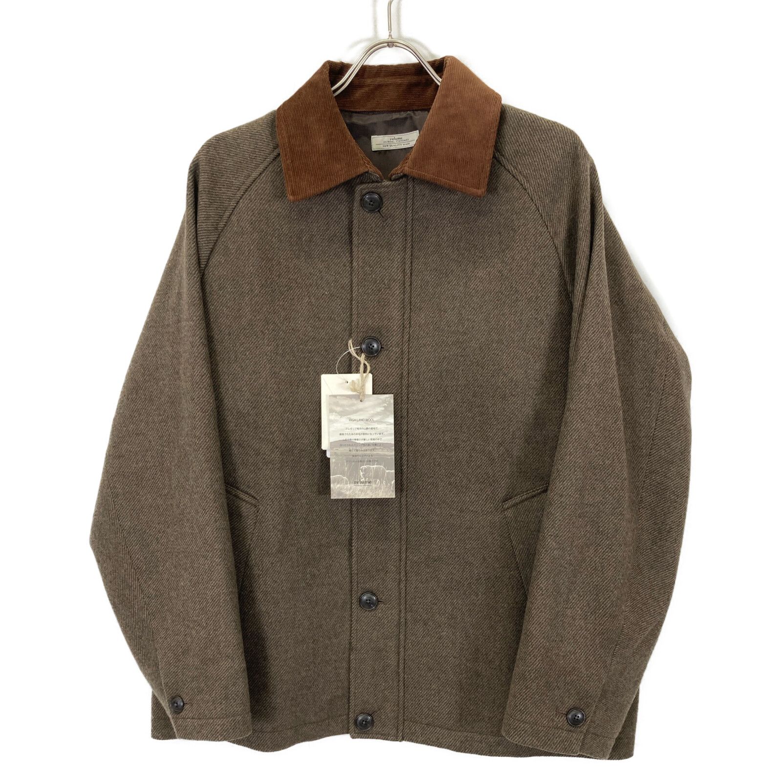 HIGH LAND WOOL ハンティング ショートブルゾン ブラウン JOURNAL STANDARD relume（ジャーナルスタンダード レリューム