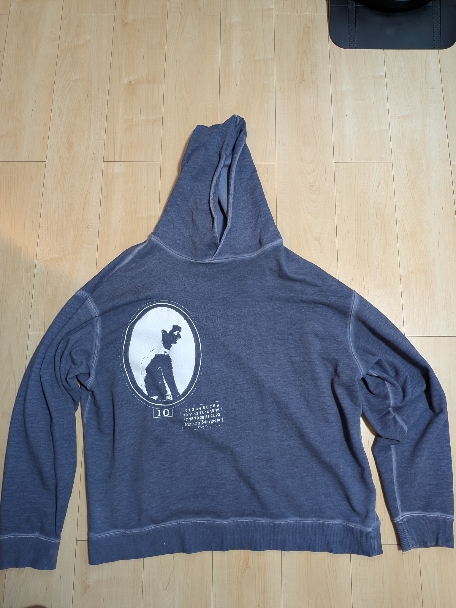 Maison Margiela Graphic Printed Hoodie "Charcoal"