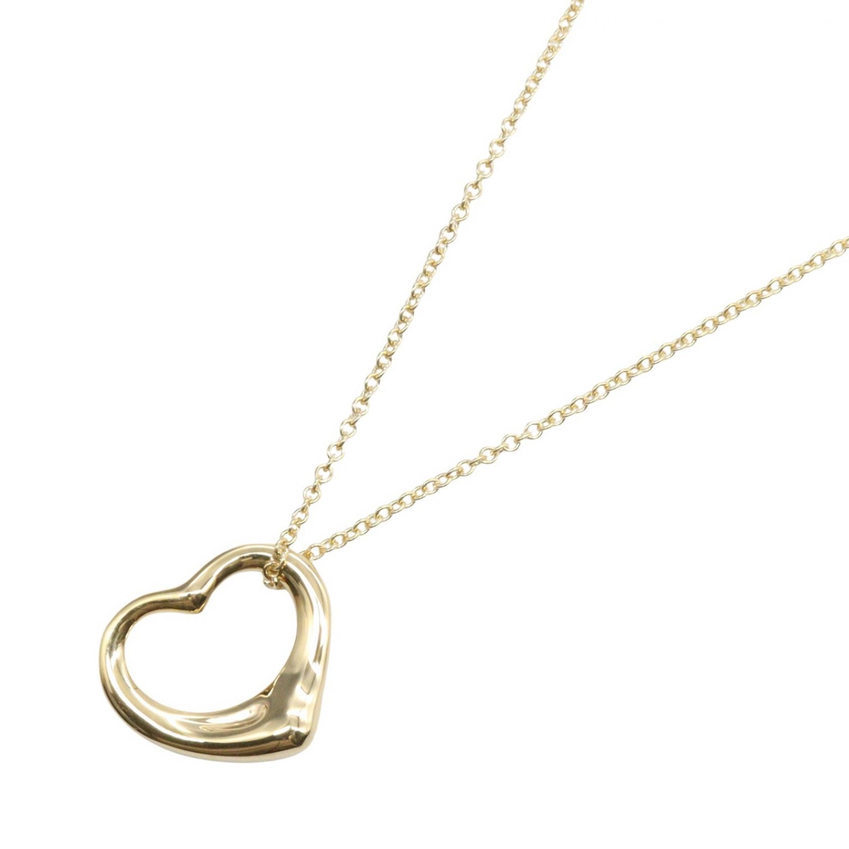 ティファニー TIFFANY&CO オープンハートネックレス ネックレス ジュエリー K18(イエローゴールド) レディース ゴールド系 【中古】