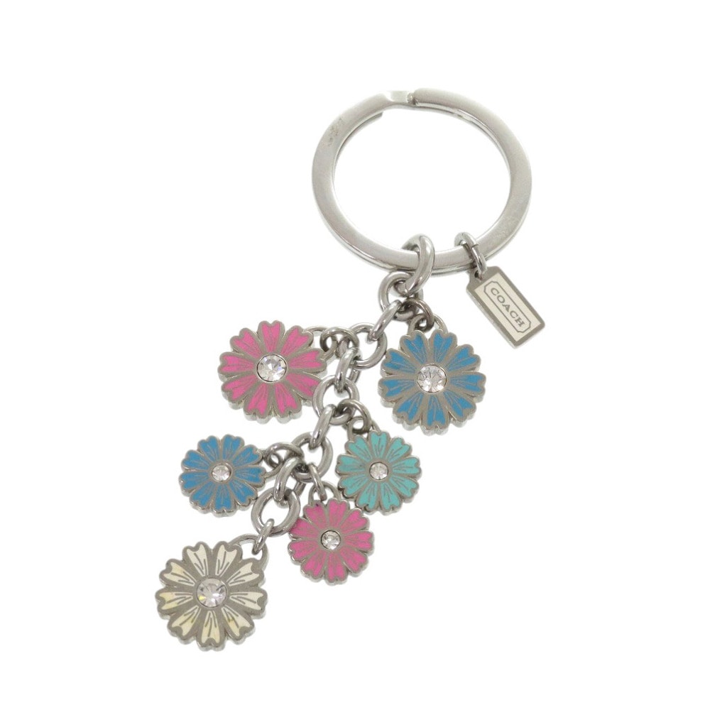 コーチ     メタル  シルバー ピンク  キーホルダー