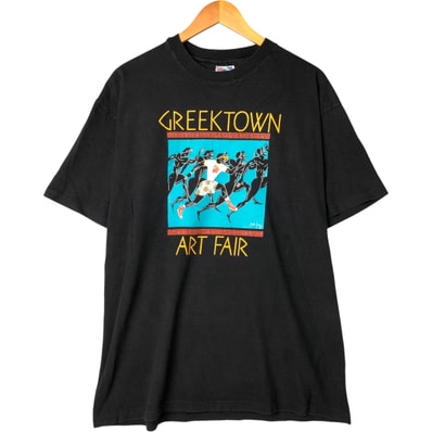 古着 90年代 ヘインズ Hanes BEEFY-T 青タグ アートTシャツ USA製 メンズXL相当 ヴィンテージ/eaa579373