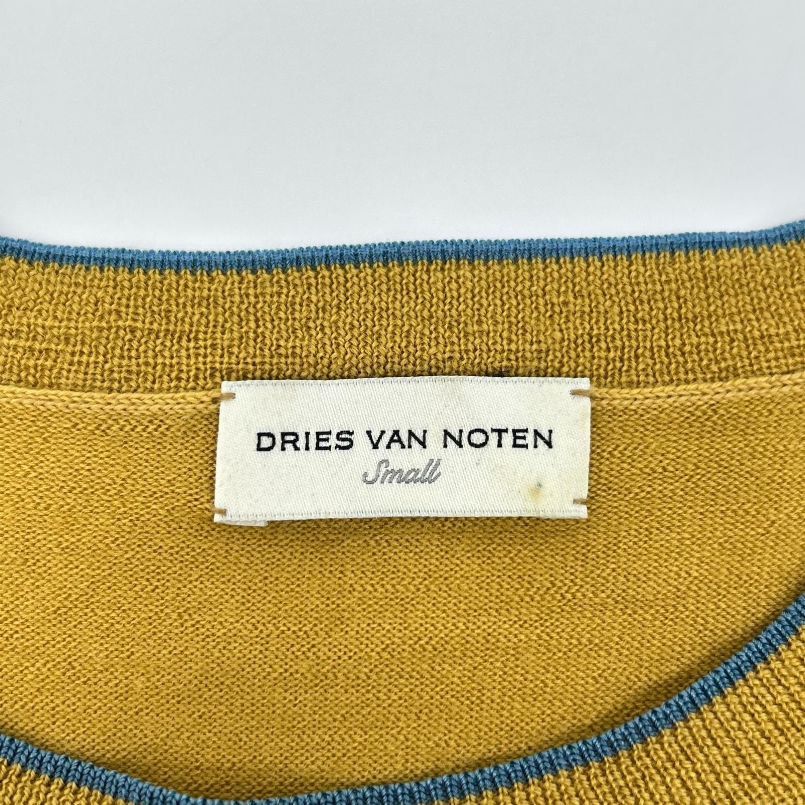 美品　DRIES VAN NOTEN マスタードイエロー ニット Mサイズ B (目立った傷や汚れなし)】ドリスヴァンノッテン マスタード カラー