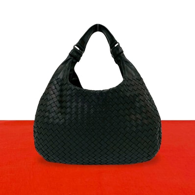 BOTTEGA VENETA ボッテガヴェネタ イントレチャート レザー ハンドバッグ ブラック
34325