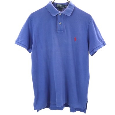 Polo by Ralph Lauren ポロバイラルフローレン 半袖 カスタムフィット ポロシャツ M 青紫 鹿の子