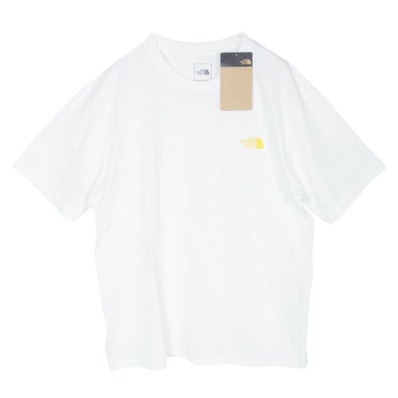 THE NORTH FACE ノースフェイス NT32349 Bandana Square Logo Tee バンダナ スクエア ロゴ 半袖 Tシャツ カットソー ホワイト系 L【新古品】【未使用】【中古】