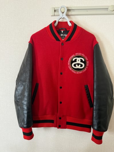 Stussy x ROC STAR "Roc Star Tribe" Varsity Jacket "Red"