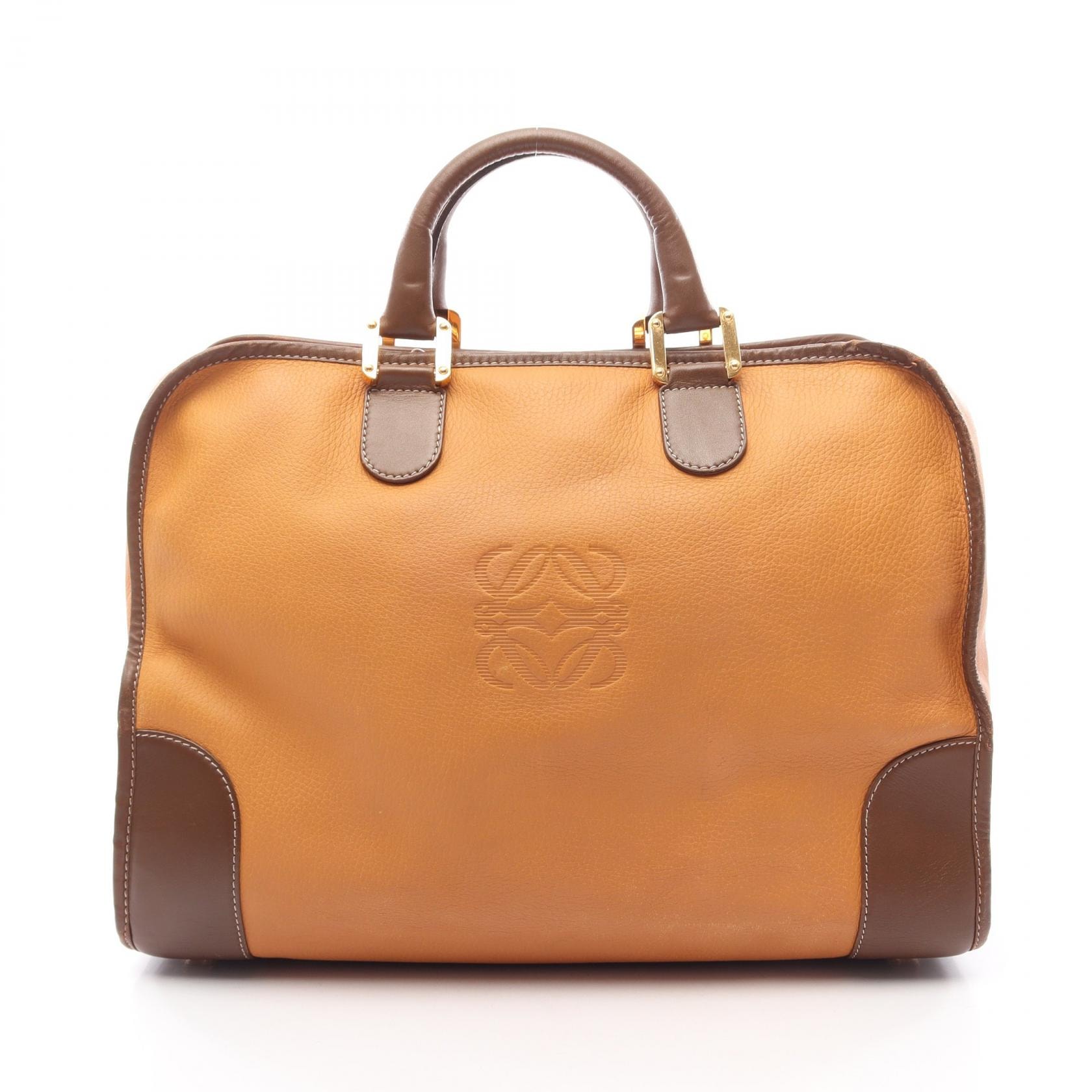 ロエベ LOEWE アマソナ40 ハンドバッグ バッグ レザー レディース ブラウン系 【中古】