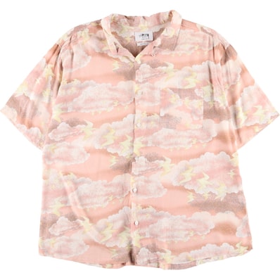 古着 ステューシー STUSSY 総柄 オープンカラー ハワイアンアロハシャツ ボックスシャツ メンズM相当/eaa568451