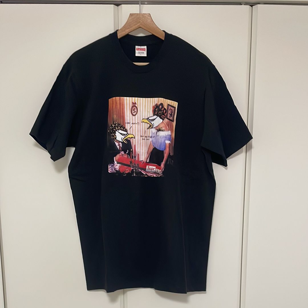 シュプリーム アンチヒーロー カーブ Tシャツ "ブラック"
