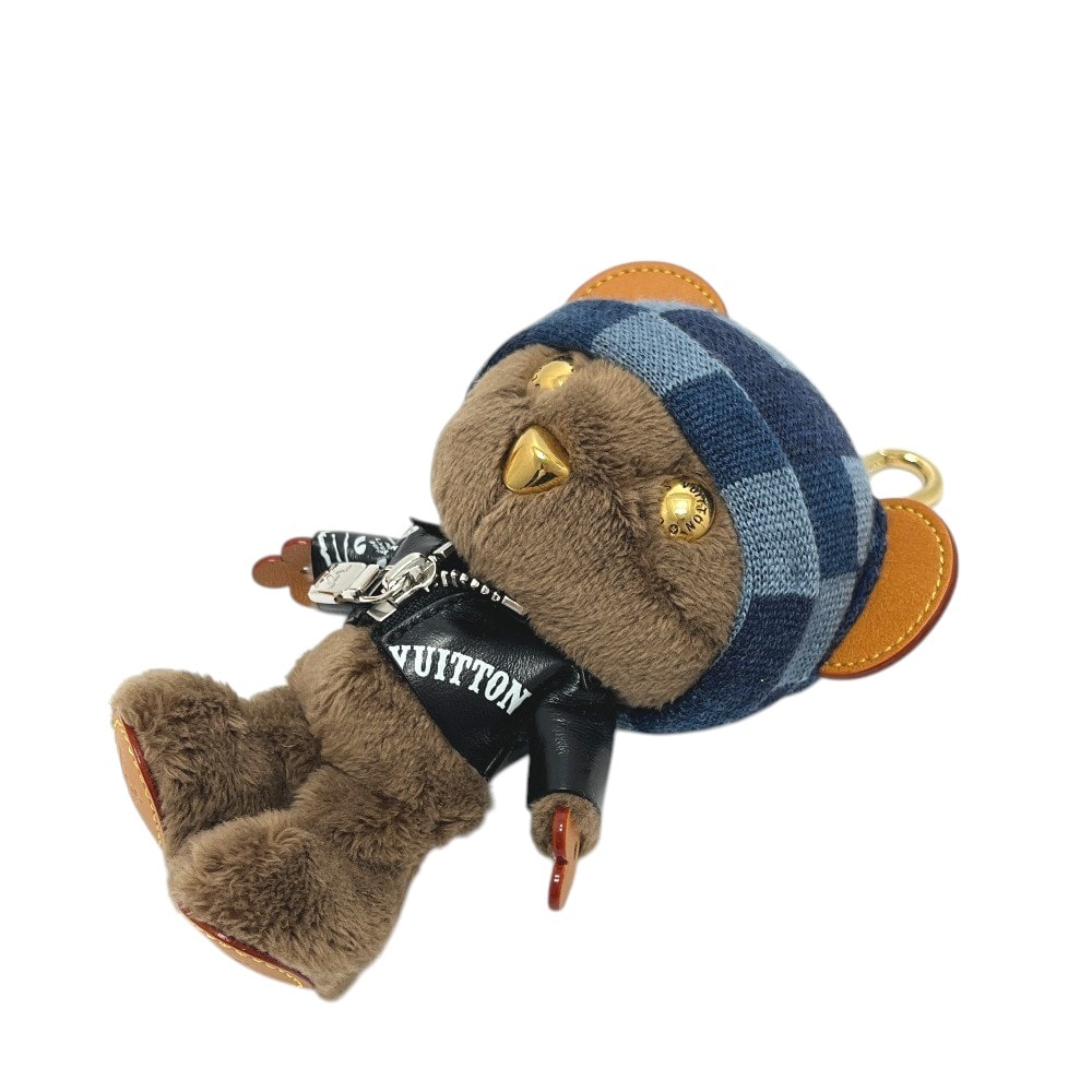 ルイヴィトン LOUIS VUITTON バッグチャーム・LV ルイ ベア M03206 キーホルダー バッグチャーム レザー/キャンバス ノワール 新品