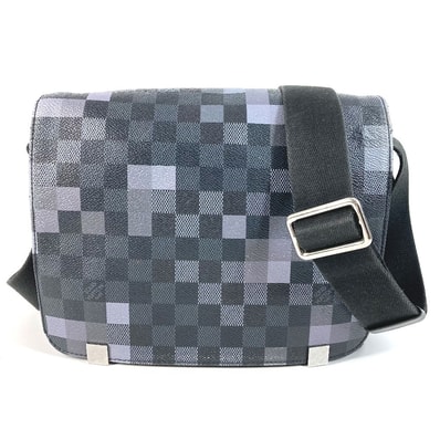 ルイヴィトン LOUIS VUITTON ディストリクトPM ディストリクト PM N40072 ダミエグラフィット ピクセル カバン 斜め掛け フラップ ショルダーバッグ ダミエグラフィットキャンバス ブラック
