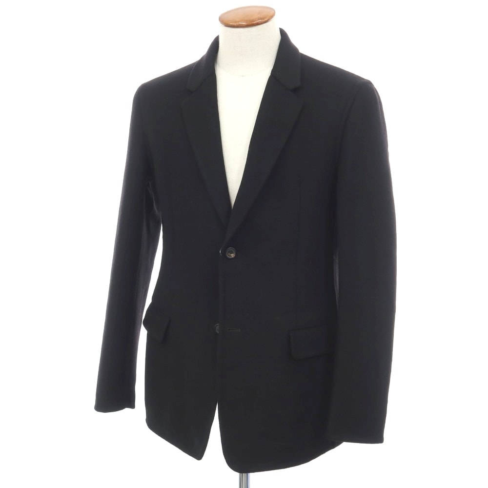 【中古】ジルサンダー JIL SANDER ウールカシミヤ 2B カジュアルジャケット ブラック【サイズ48】【メンズ】