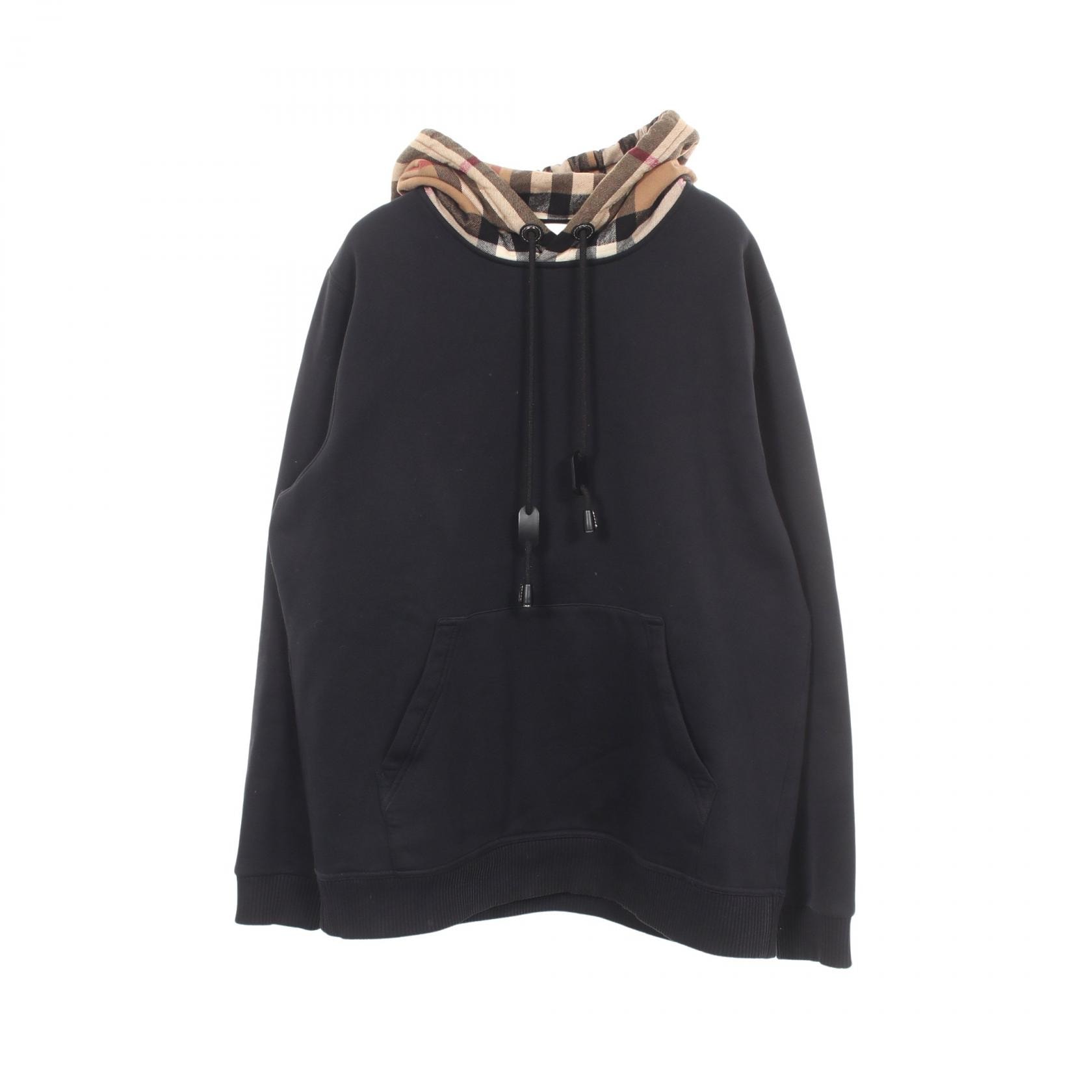 バーバリー BURBERRY ノバチェック パーカー 衣料品 トップス コットン ポリエステル メンズ ブラック系 / ベージュ系 / マルチカラー 【中古】