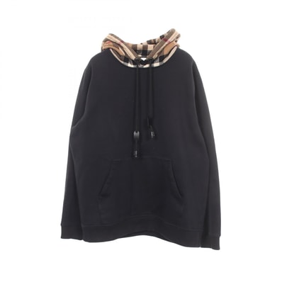 バーバリー BURBERRY ノバチェック パーカー 衣料品 トップス コットン ポリエステル メンズ ブラック系 / ベージュ系 / マルチカラー 【中古】