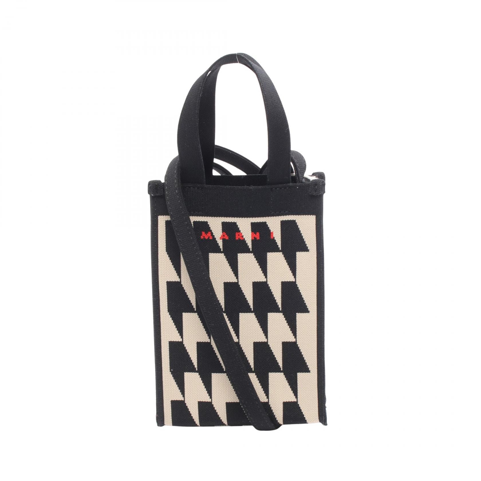 A (未使用に近い)】マルニ MARNI ナノショッピングバッグ 千鳥格子