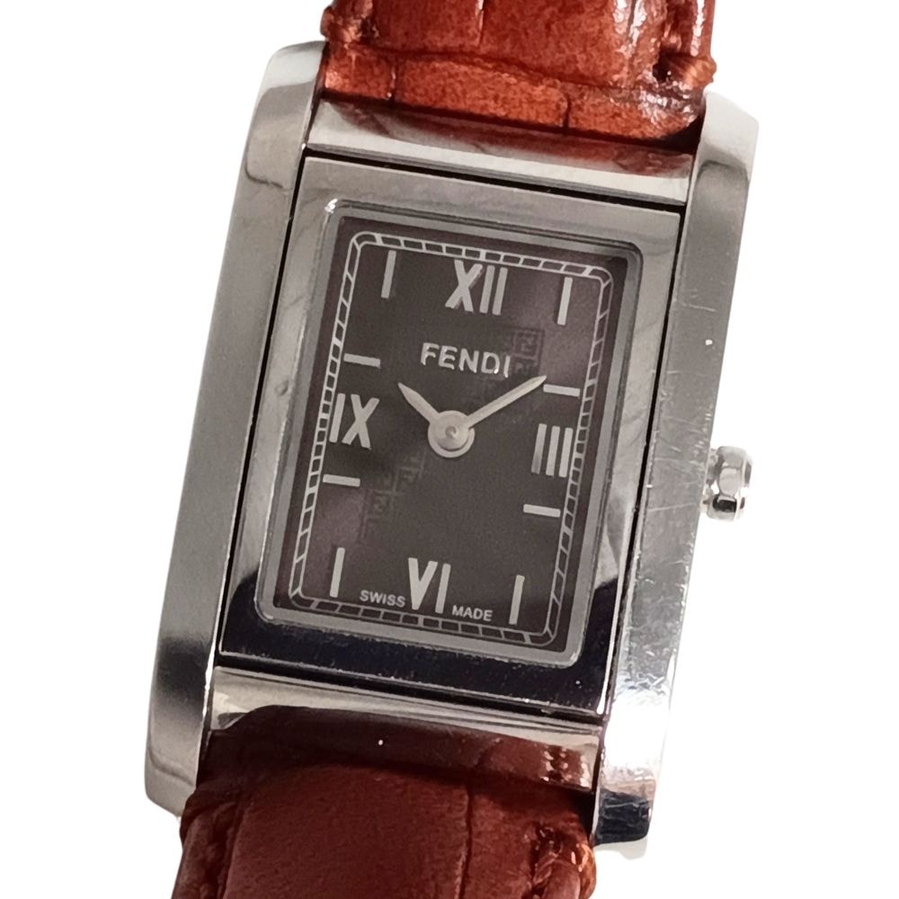 FENDI フェンディ 7600L ズッカ柄 リバーシブル クォーツ レディース 腕時計 C1219