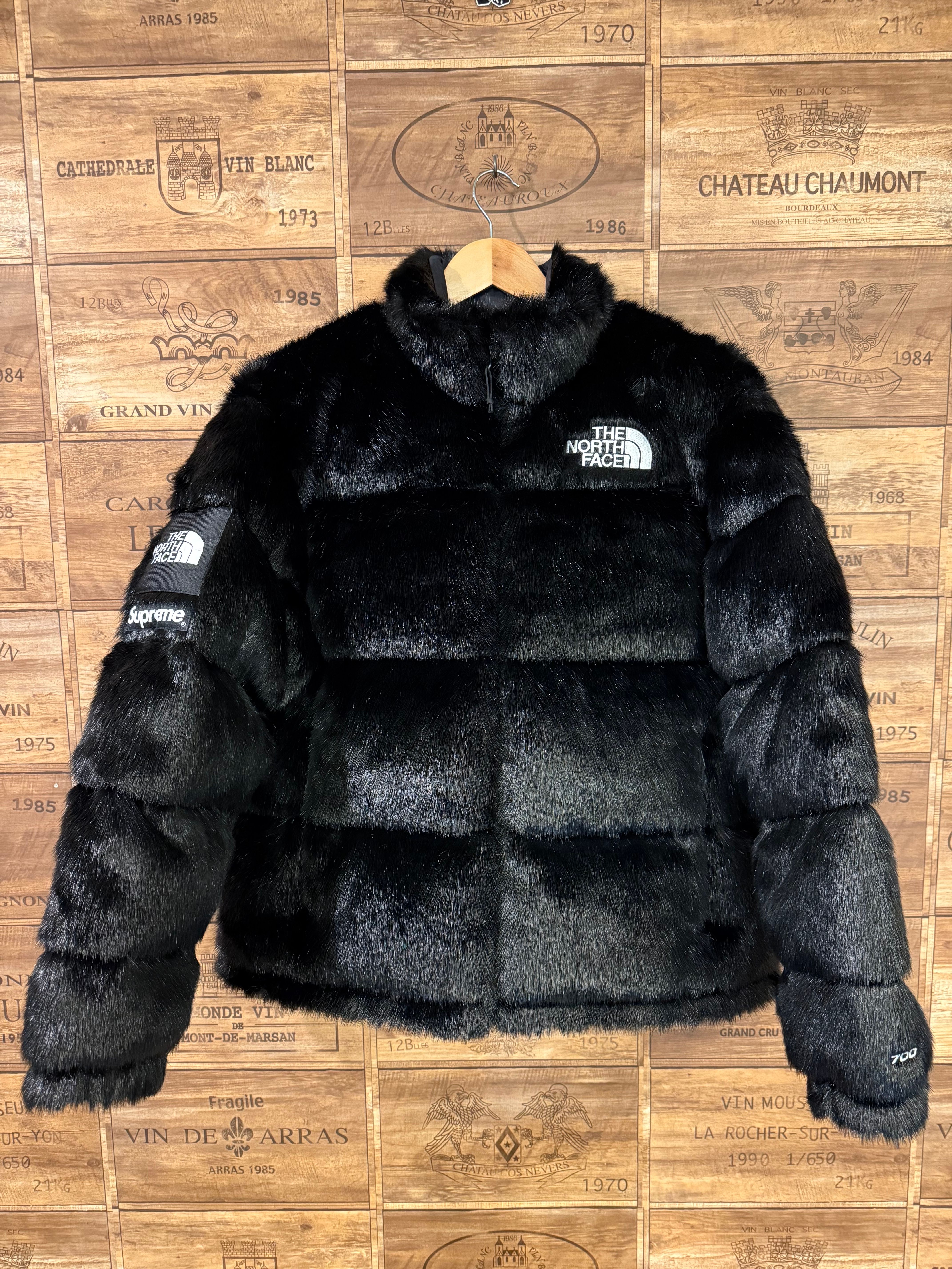 Supreme x The North Face Faux Fur Nuptse Jacket "Black"