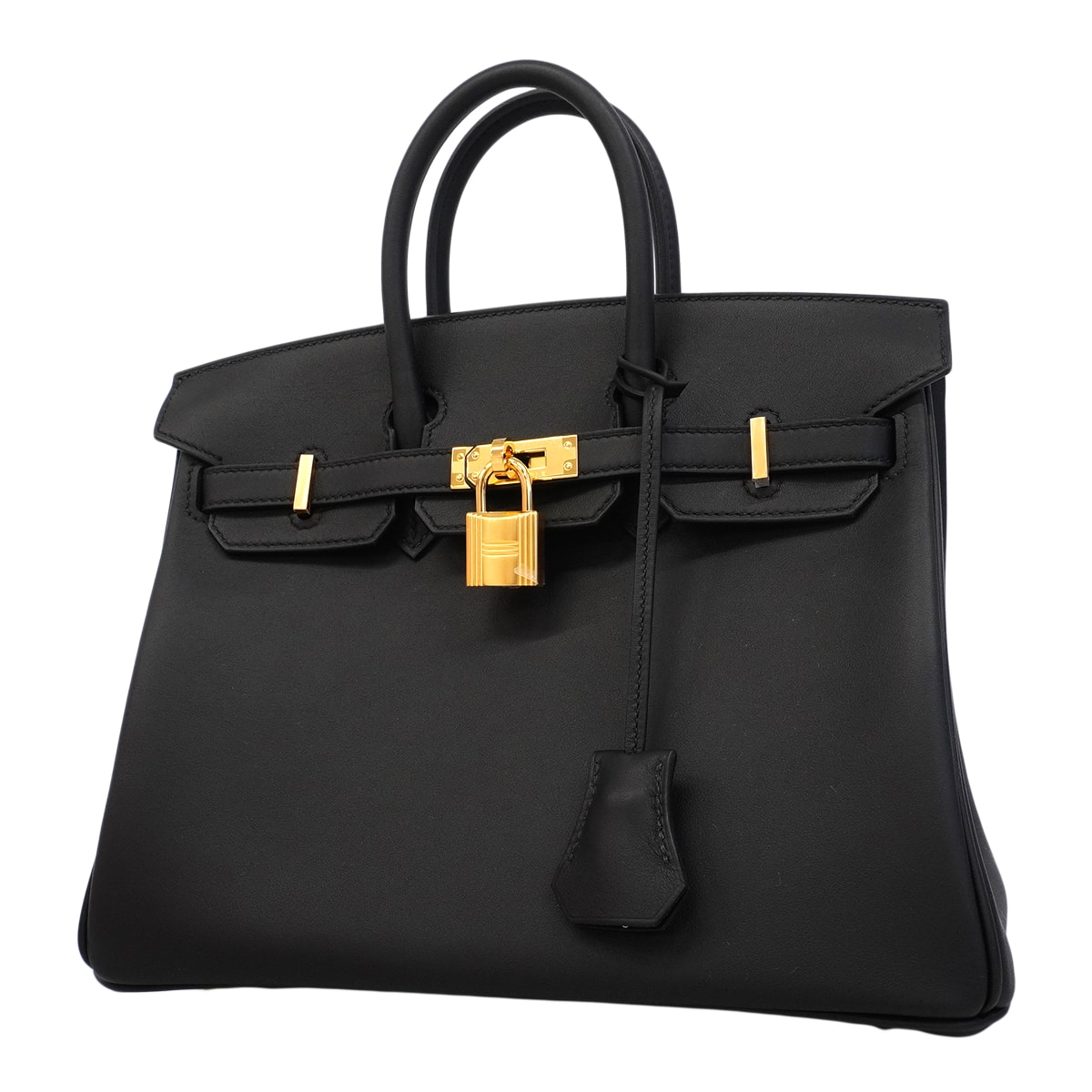 ★最終価格★SALE【6fa1799-g】エルメス ハンドバッグ バーキン25 スイフト ブラック ゴールド金具 G刻印【中古】レディース