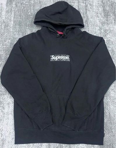 Supreme Bandana Box Logo Hooded Sweatshirt "Black"
