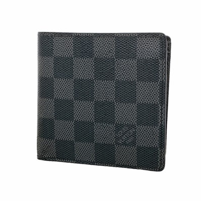 【6ib1376】ルイヴィトン 財布 ダミエ・グラフィット ポルトフォイユマルコ N62664 ブラック グレー【中古】メンズ
