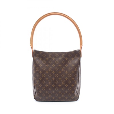 ルイ・ヴィトン LOUIS VUITTON ルーピングGM ショルダーバッグ バッグ PVCコーティングキャンバス レザー モノグラム レディース ブラウン系 M51145 【中古】