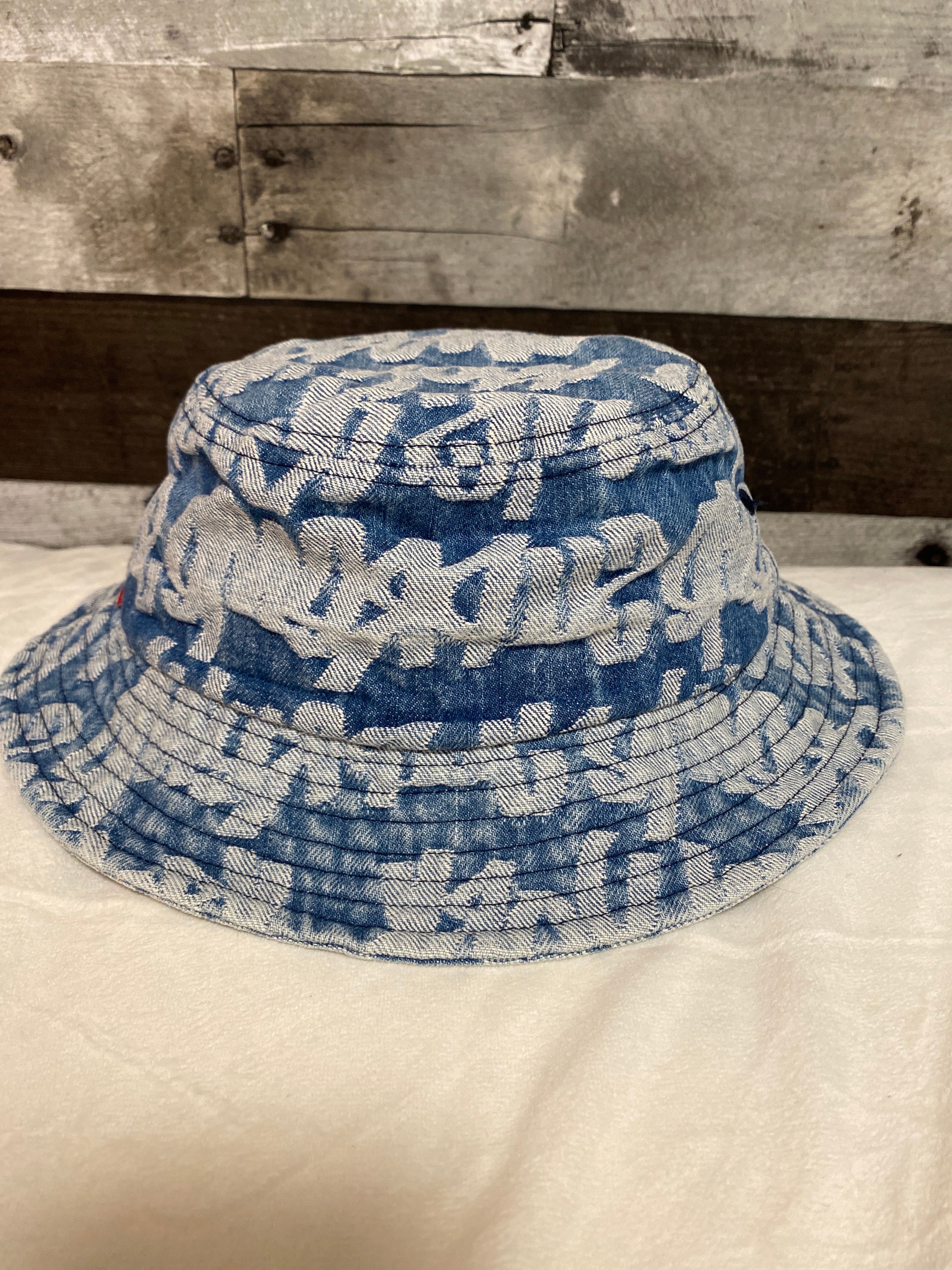 Supreme Fat Tip Jacquard Denim Crusher "Blue"