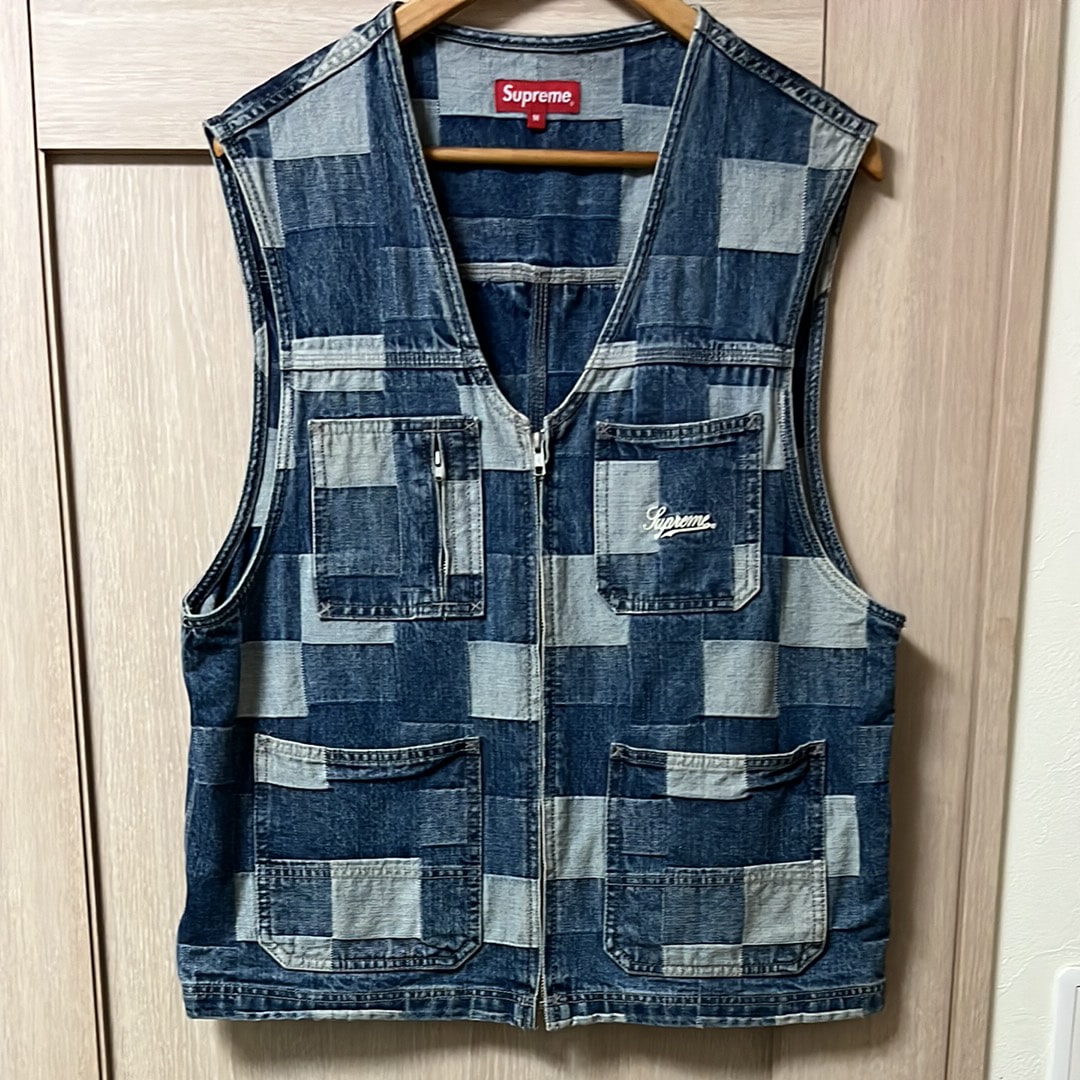 Supreme Patched Denim Vest "Blue"