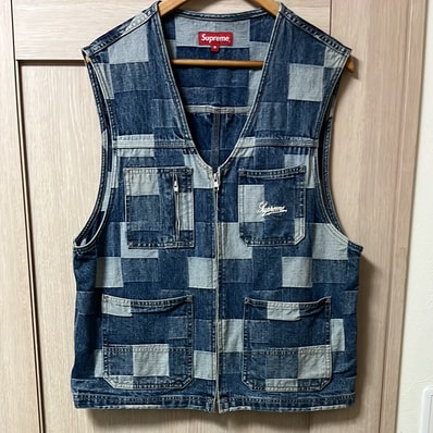Supreme Patched Denim Vest "Blue"