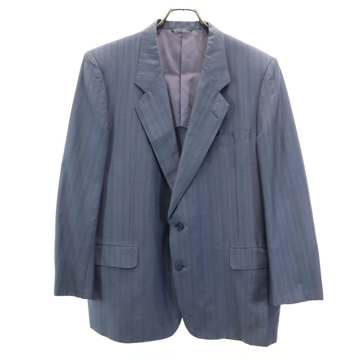 Christian Dior クリスチャンディオール 90s シルクブレンド オールド ストライプ柄 テーラードジャケット M グレー系 MONSIEUR