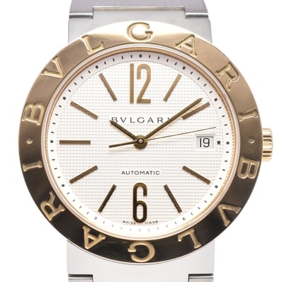 値下 ブルガリ BVLGARI BB38WSGD AUTO/N ブルガリブルガリ SS/K18YG シルバー 自動巻き メンズ 良品 箱・保証書付き 腕時計 G#147311