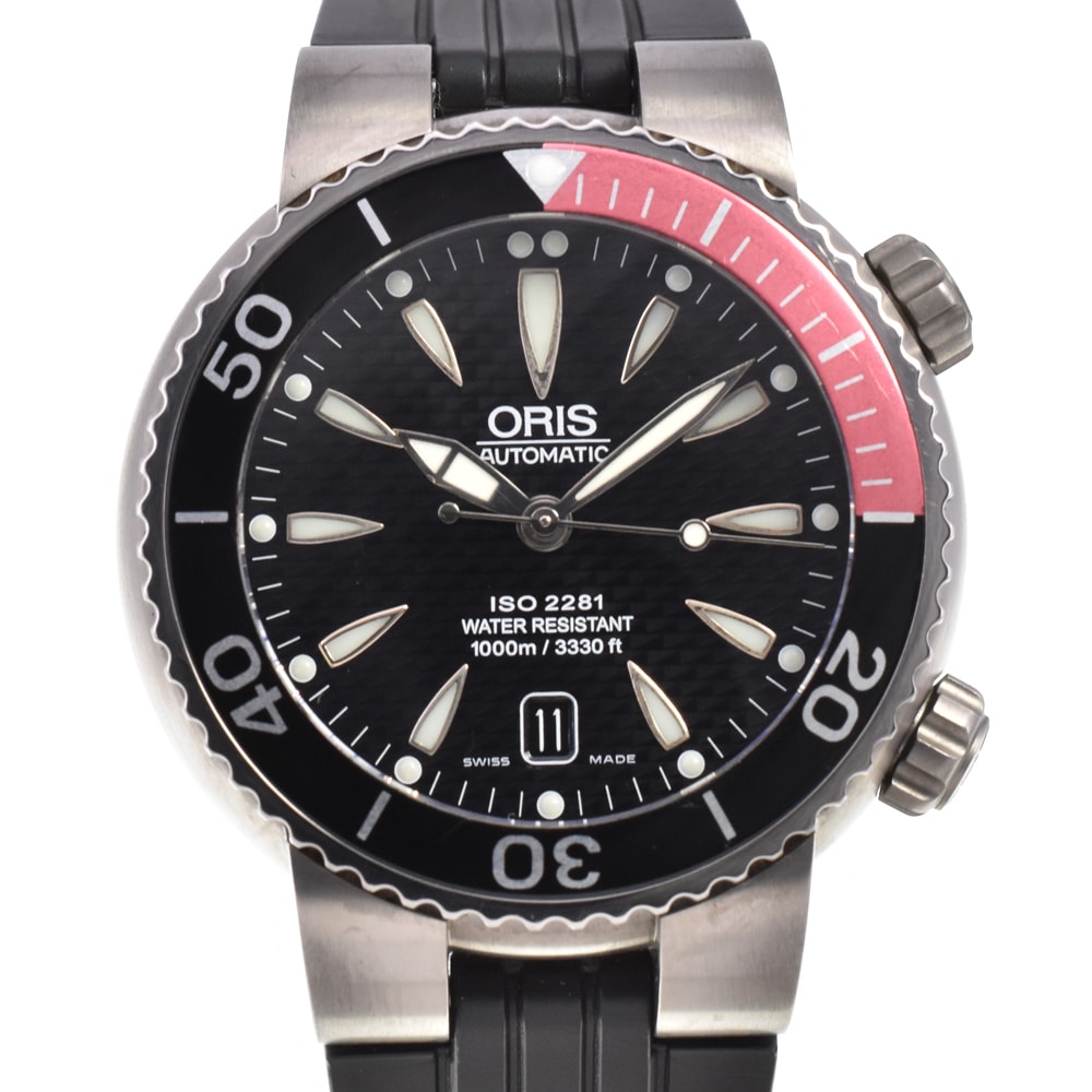 値下 オリス ORIS 633-7541 ダイバーズウォッチ デイト 自動巻き メンズ 良品 P#145979