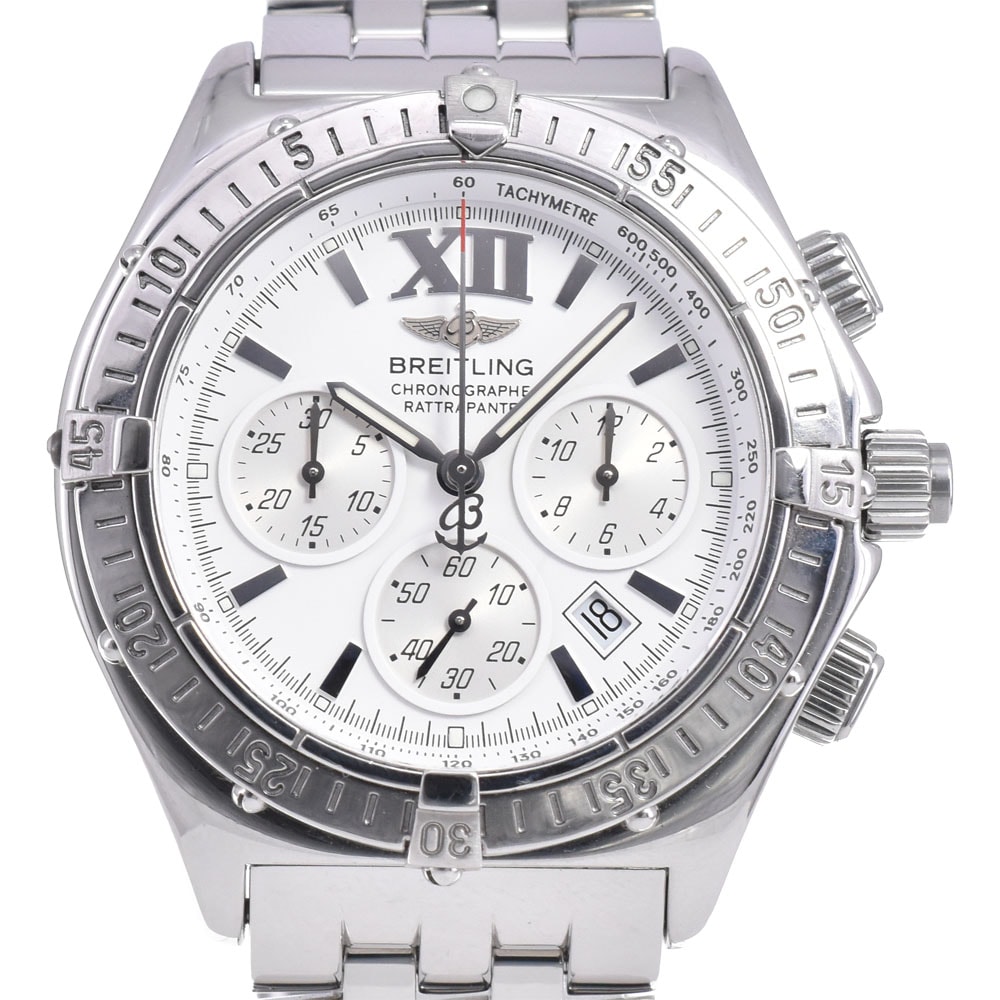 ブライトリング BREITLING A69348 クロノレーサー・ラトラパンテ クロノグラフ デイト クォーツ メンズ 美品 Q#146122