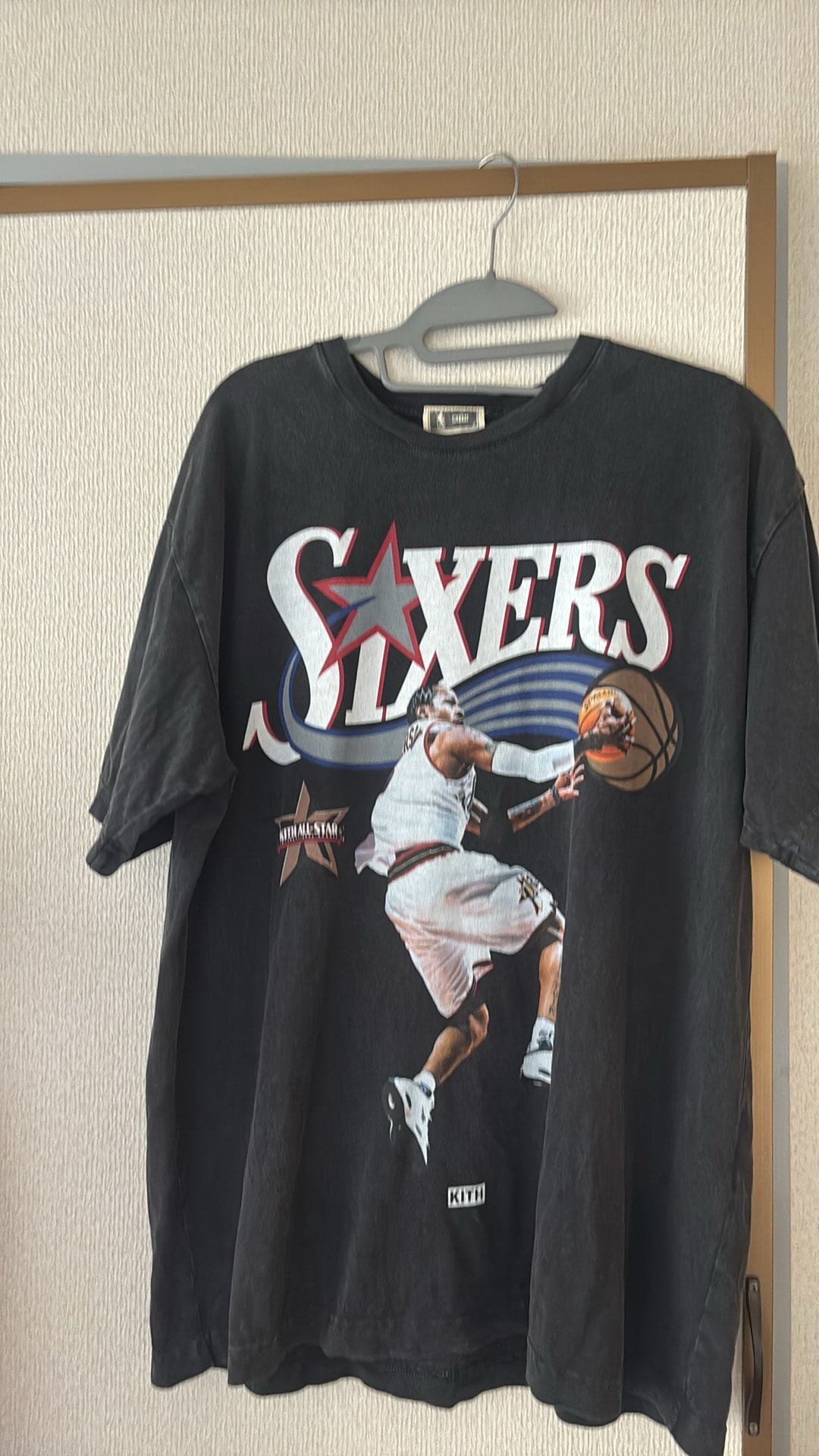 Kith x NBA All-Star Philadelphia 76ers Allen Iverson Vintage Tee "Black"
