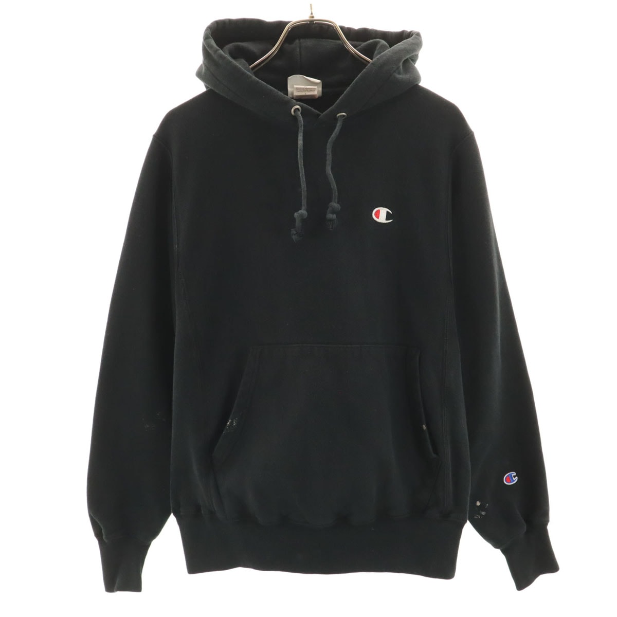 Champion チャンピオン リバースウィーブ 長袖 スウェットパーカー S ブラック プルオーバー 裏起毛