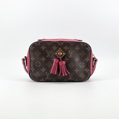 LOUIS VUITTON(ルイ・ヴィトン) モノグラムキャンバス サントンジュ タッセル M43557 ショルダーバッグ ブラウン×ピンク