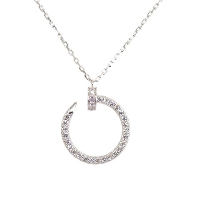 カルティエ CARTIER ジュストアンクル ペンダント B3046900/B7224897 ネックレス K18ホワイトゴールド ダイヤモンド レディース【中古】【Aランク】