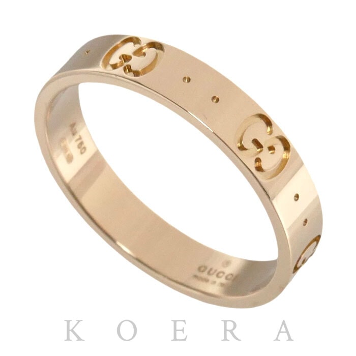 GUCCI グッチ K18PG ピンクゴールド ICON リング・指輪 152045 J8500 5702 17号 4.2g ユニセックス【中古】