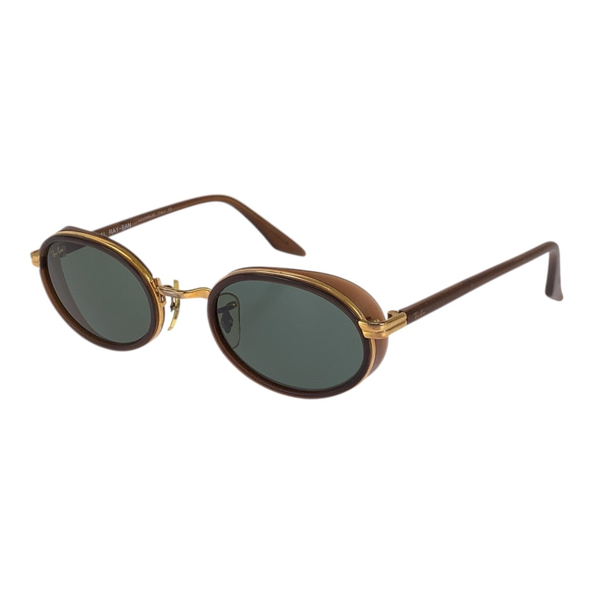 Ray-Ban レイバン ヴィンテージ ボシュロム Sidestreet Crosswalk ブラウン ゴールド金具 プラスチック メッキ/ サングラス 男女兼用 オーバル 1-0292490 【中古】