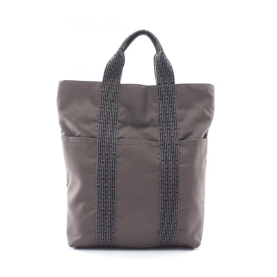 エルメス HERMES エールライン カバス トートバッグ バッグ ナイロンキャンバス メンズ レディース グレー系 【中古】