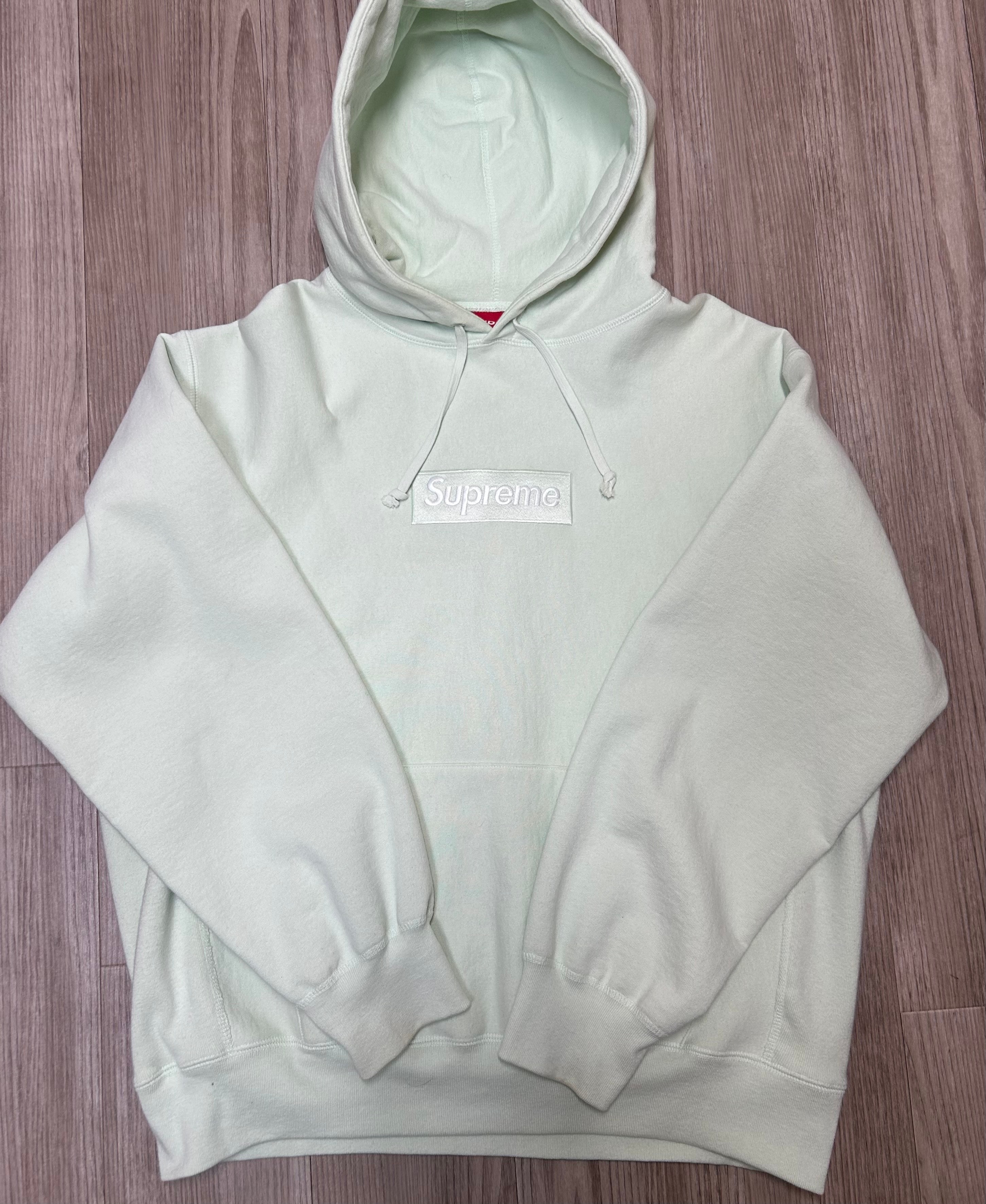 Supreme Box Logo Hooded Sweatshirt "Light Green" (23FW)