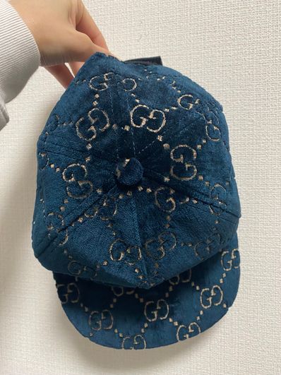 GUCCI GG VELVET BASEBALL CAP