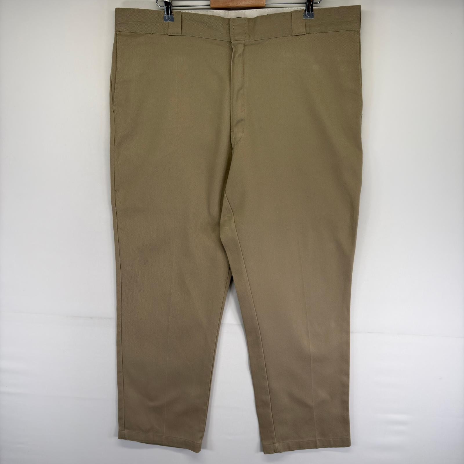 古着 ディッキーズ Dickies パンツ ワークパンツ チノパン スラックス 874 ジッパーフライ ストレート w42 L32  ベージュ系 メンズ