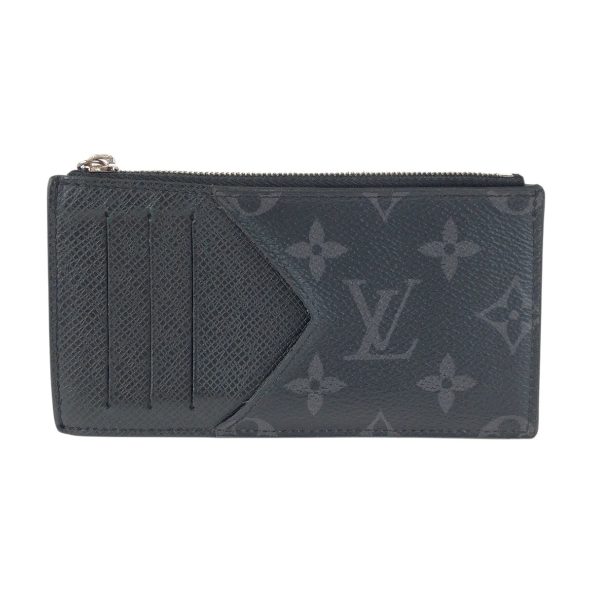 美品 LOUIS VUITTON ルイヴィトン モノグラムエクリプス×タイガ ブラック ノアール シルバー金具 PVC カードケース コインケース 602948 【中古】