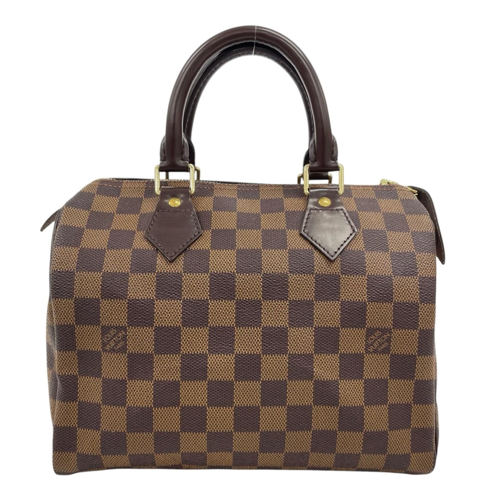 ルイヴィトン スピーディ25 ダミエ ハンドバッグ ダミエキャンバス N41365 ブラウン レディース LOUIS VUITTON  中古